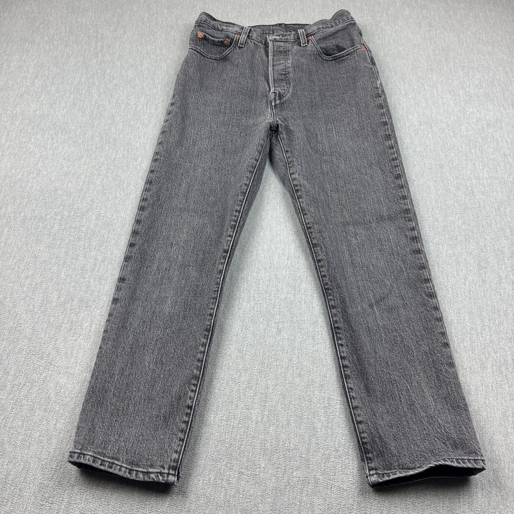 Levis 501 Jeans Womens 26X29 Gray Button Fly BIG E Straight Leg‎ Classic Fit